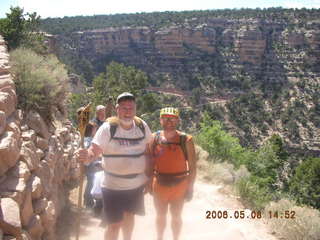 186 5t8. top of Bright Angel trail -- Greg and Adam