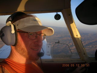 Adam flying to Flagstaff in N4372J