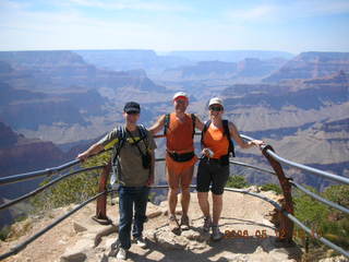 Grand Canyon from rim viewpoint -- Thomas, Adam, Sabine