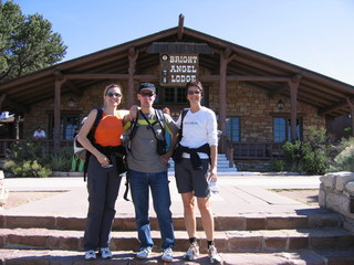 S.L. Sabine, Thomas, Ines at Bright Angel Lodge