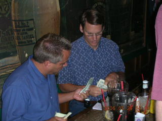 DJ's -- Tim, Jim counting the money