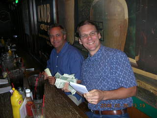 DJ's -- Tim, Jim counting the money