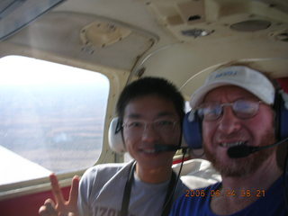 Te and Adam flying in N4372J