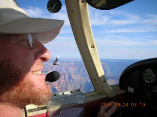 Adam flying over the Grand Canyon