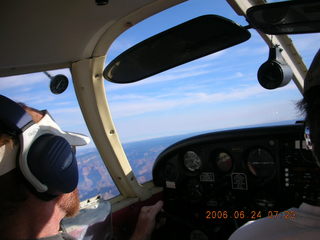 Adam flying over the Grand Canyon