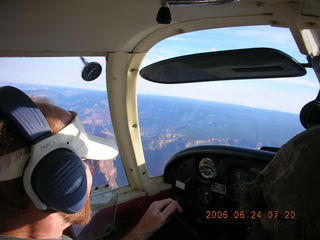 Adam flying over the Grand Canyon