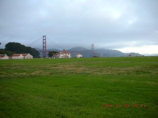 Golden Gate Bridge seen from race course