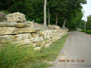 Minnesota trip - Afton run - wall of fancy house