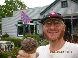 330 5wo. Minnesota trip - Afton run - Selmas Ice Cream Parlour - Adam and ice cream cone