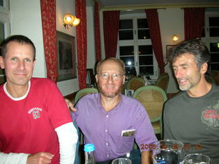 dinner in Schwetzingen -- Thomas R., Adam, Thomas V. -- Germany