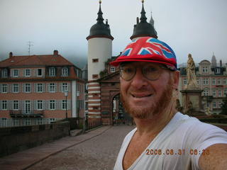 morning run in Heidelberg -- Adam -- bridge to castle -- Germany