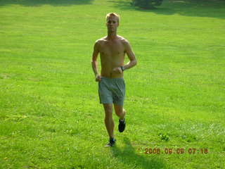 CHS XC -- Chad jogging to warm up