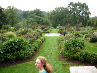 Morris Arboretum -- Betsy in rose garden