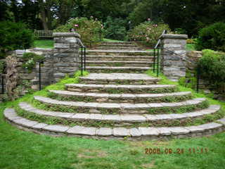 Back down the stairs.