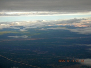 520 5yf. aerial -- clouds over the Grand Canyon