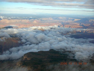 534 5yf. aerial -- clouds in the Grand Canyon