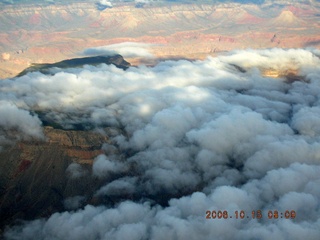 536 5yf. aerial -- clouds in the Grand Canyon