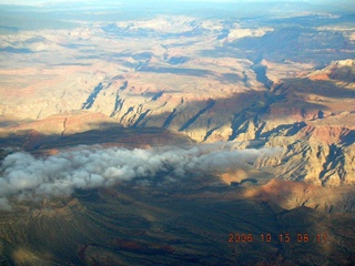 541 5yf. aerial -- clouds in the Grand Canyon