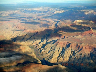 544 5yf. aerial -- clouds in the Grand Canyon