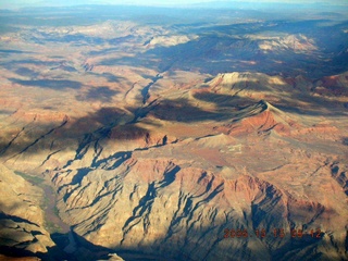 546 5yf. aerial -- cloud shadows in the Grand Canyon