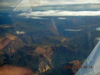 549 5yf. aerial -- clouds in the Grand Canyon