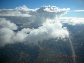 aerial -- clouds in the Grand Canyon