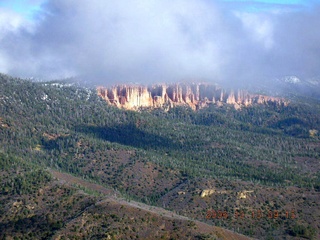 aerial -- Bryce Canyon with clouds