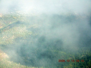 aerial -- Bryce Canyon area with clouds