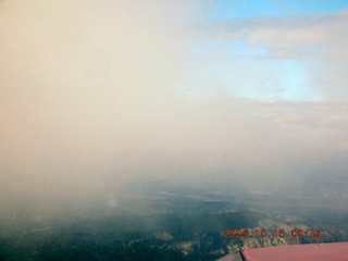 aerial -- Bryce Canyon with lots of cloud