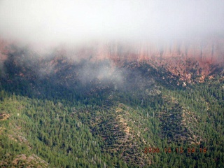 aerial -- Bryce Canyon with clouds