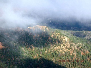 aerial -- Bryce Canyon with clouds