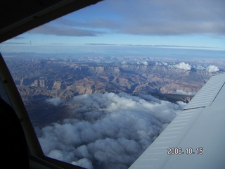 aerial -- Grand Canyon with clouds