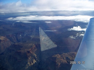 aerial -- clouds in the Grand Canyon