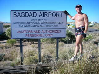 Bagdad Airport sign and Adam