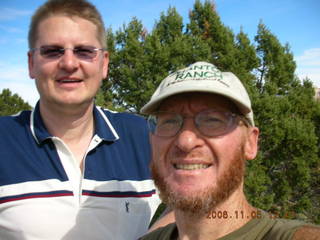 Joachim and Adam on Sedona Airport trail