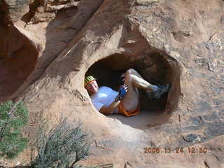 Arches National Park -- Adam in a rock