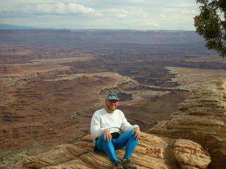 Zion National Park -- Angel's Landing hike -- Adam on top of the pile of rocks