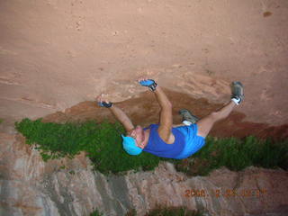 Zion National Park -- Adam -- inverted rock climbing