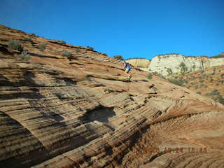 Zion National Park -- slickrock slope -- Adam