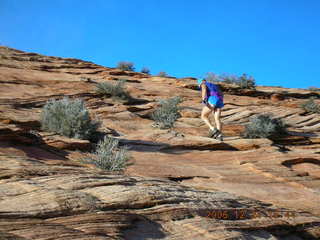 Zion National Park -- slickrock slope -- Adam