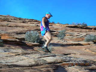 Zion National Park -- Adam 'rock climbing'