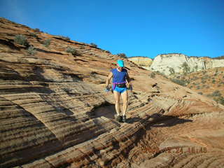 Zion National Park -- slickrock slope -- Adam