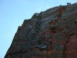 Zion National Park -- small moon on left