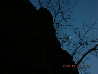 Zion National Park -- riverside walk -- moon