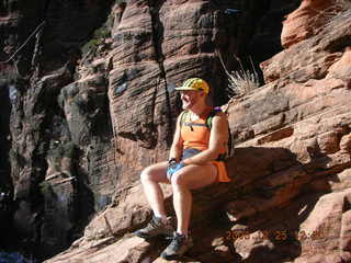 Zion National Park -- Refrigerator Canyon -- Adam sitting