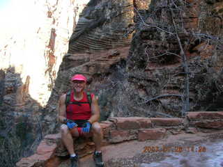 21 61s. Zion National Park - climb to Angel's Landing - Adam