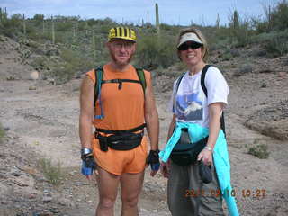 Cave Creek hike -- Adam and Beth