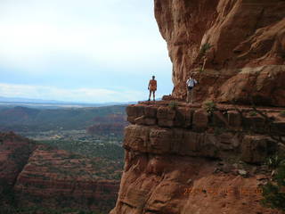 492 62a. Sedona -- Cathedral Rock hike -- Adam on the ledge