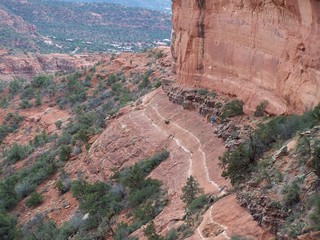 497 62a. Sedona -- Cathedral Rock hike -- Gini and Adam (look closely)