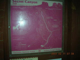 2029 62b. Sedona -- Secret Canyon hike -- trailhead map